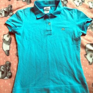 Boys Lacoste Turquoise Polo Shirt